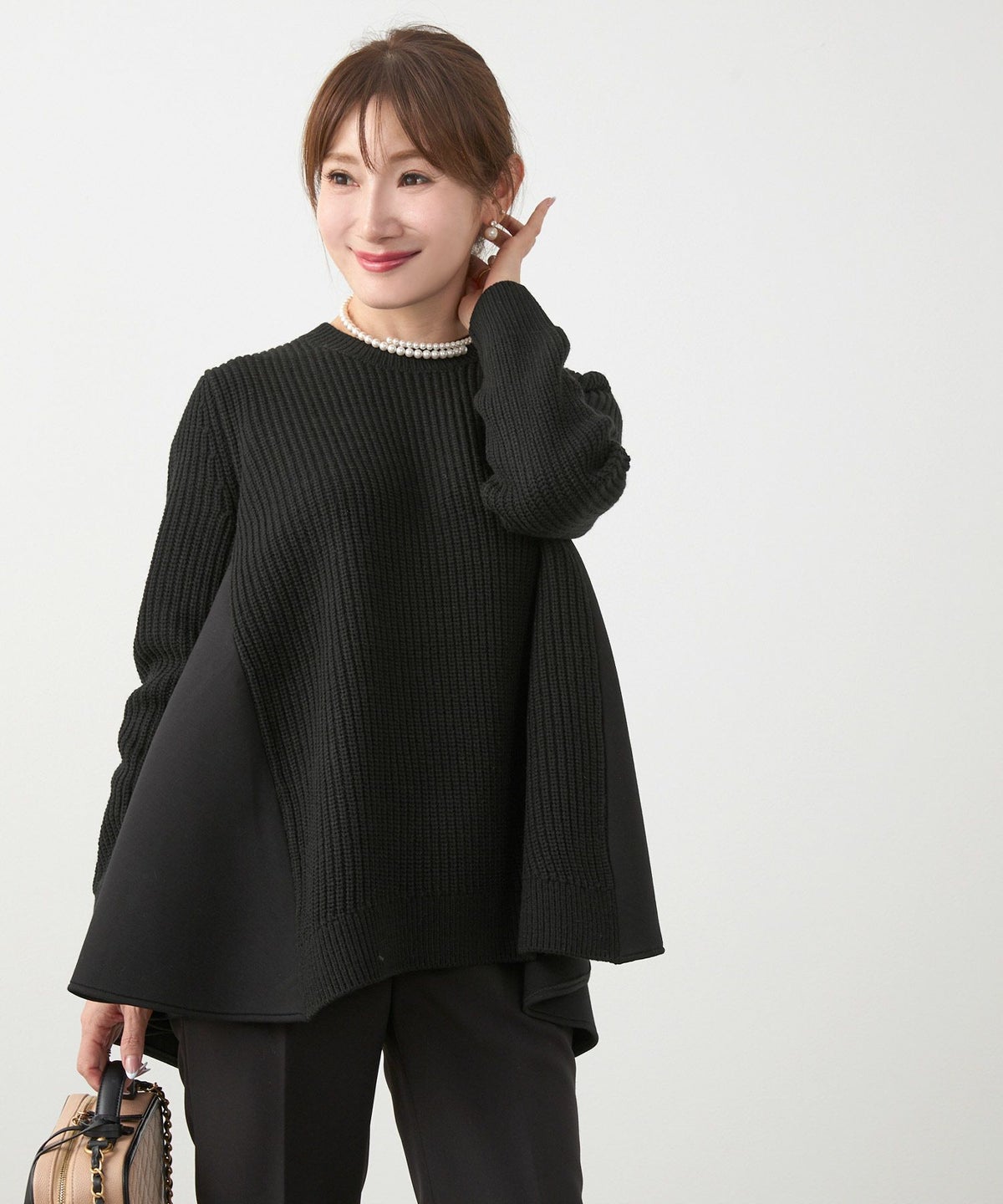 手洗い可 トップス ニット レディース ざっくり ローゲージ かわいい 人気 オフィス きれいめ 秋冬春 ジョイントスペース