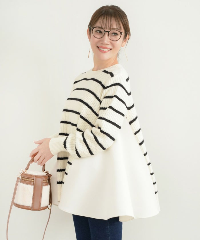 手洗い可 トップス ニット レディース ざっくり ローゲージ かわいい 人気 オフィス きれいめ 秋冬春 ジョイントスペース