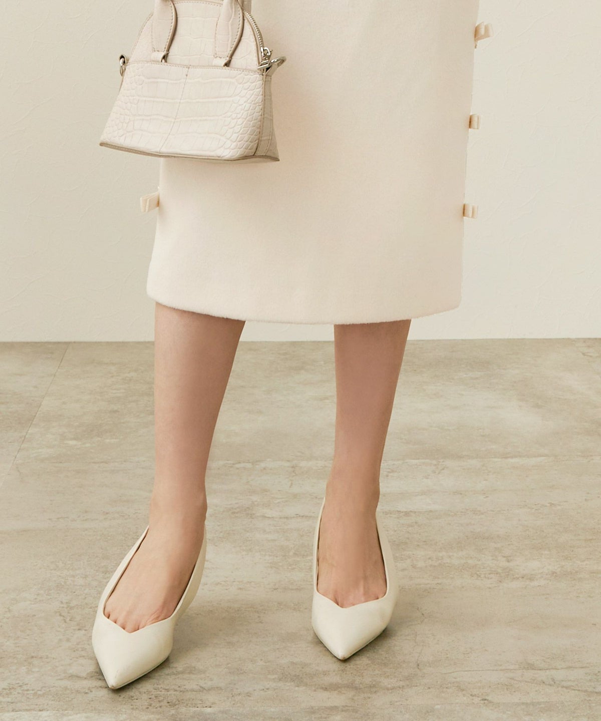 ボトムス/スカート/タイト/ロング/バックスリット/サイドリボン/可愛い/上品/大人