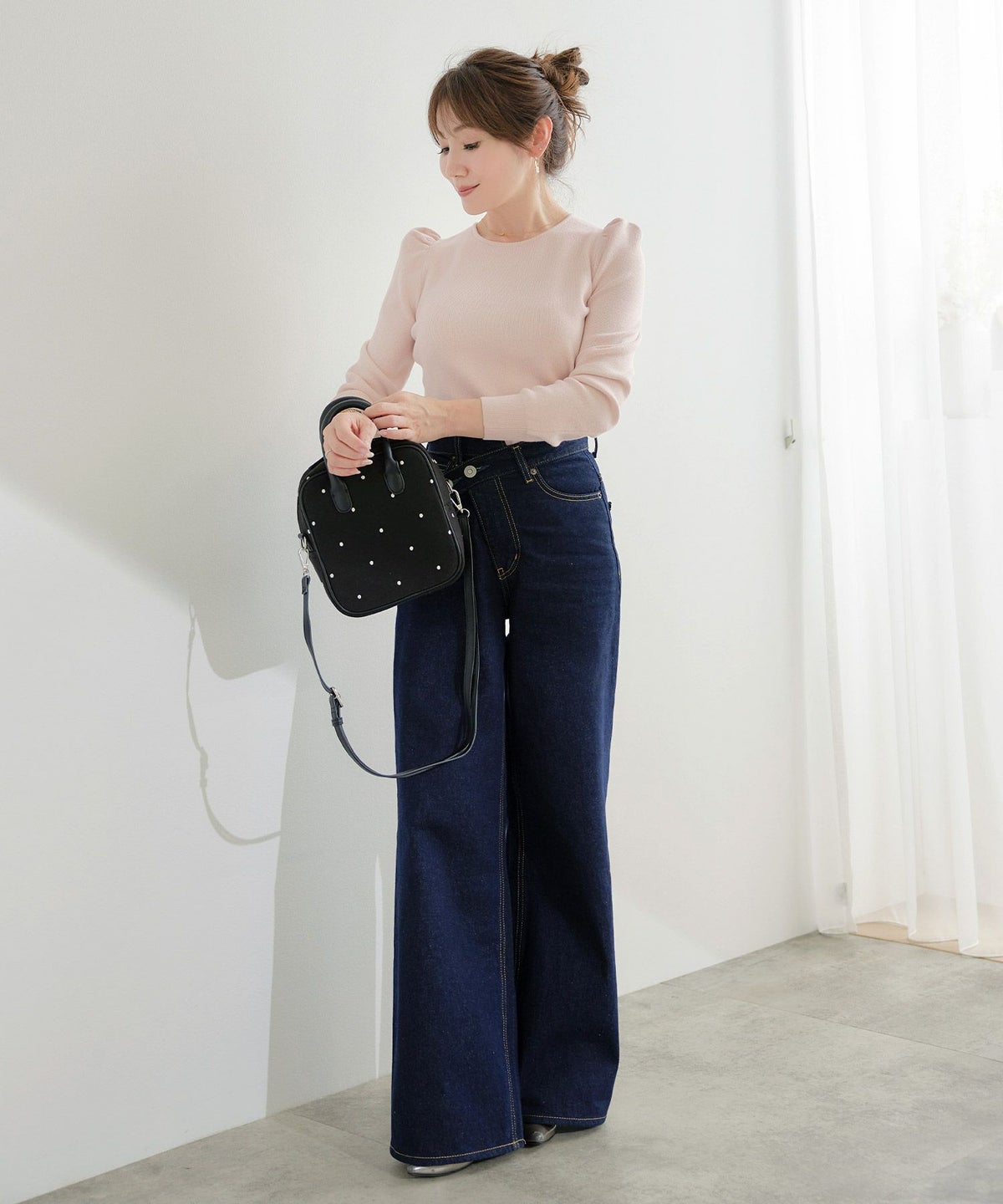 新色追加 手洗い可 セットアップ対応可 大人カジュアル オフィス 長袖 シンプル ベーシック 着回し ジョイントスペース