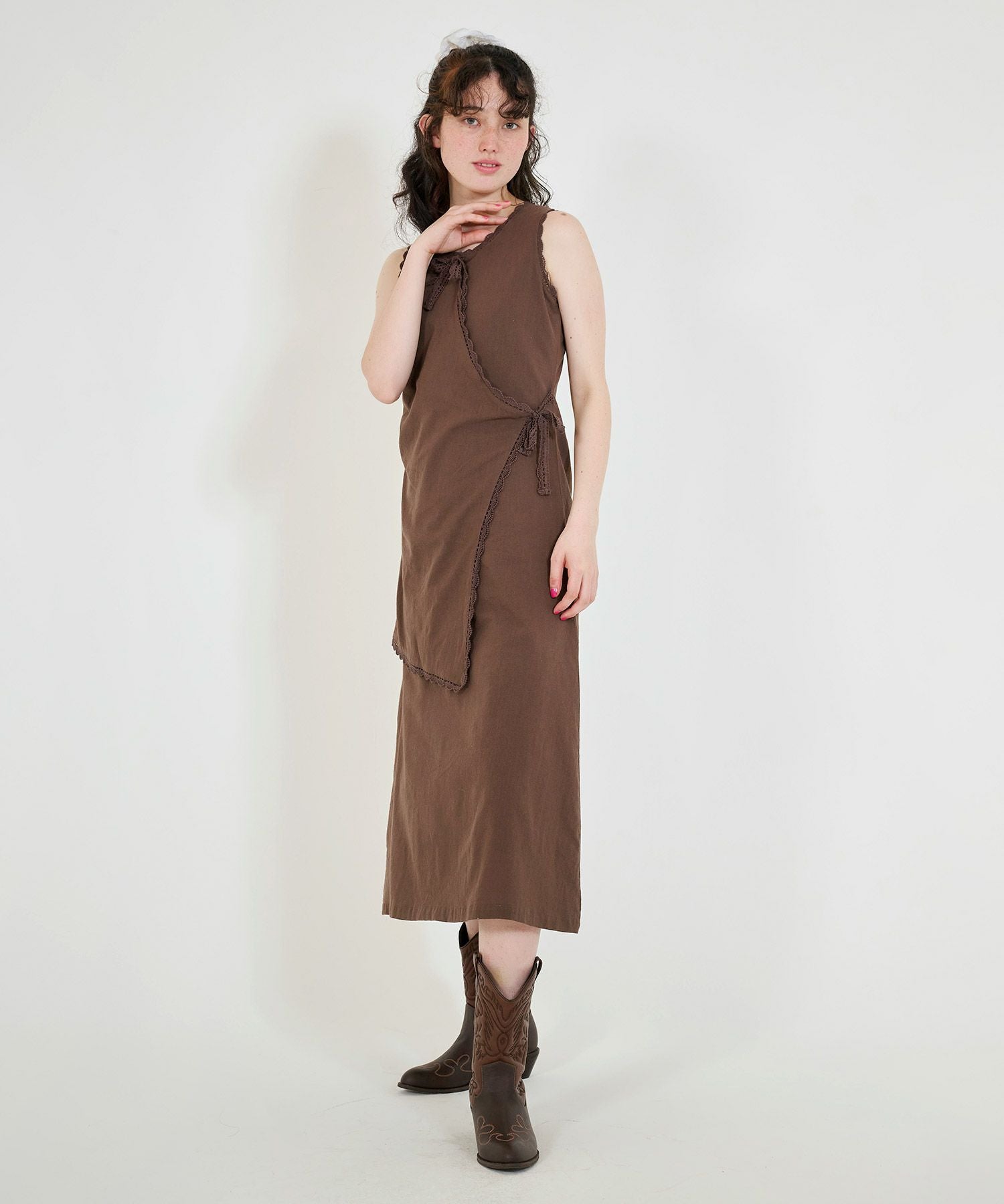 レイヤード コットンワンピース TINA：JOJUN 全2色｜tnj321-0784【1】