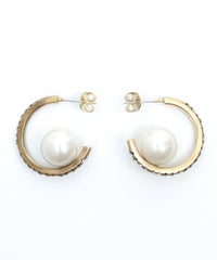 プラネット リング ピアス Planet Ring Pierce 真鍮 チタンポスト クリスタル プラパール プラネット リング ピアス Planet Ring Pierce （Liala）