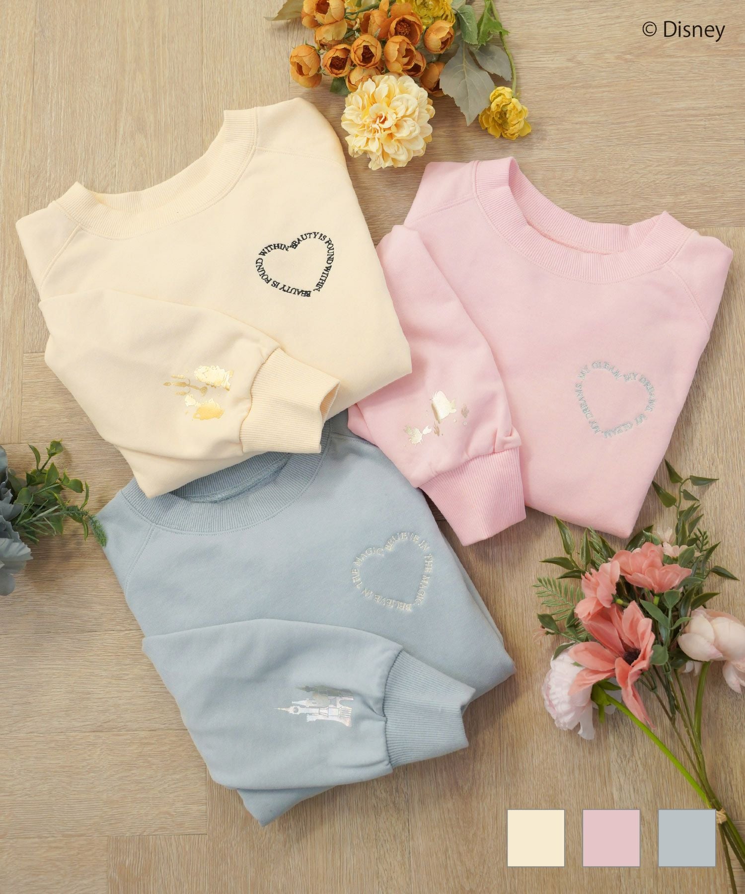 OUTLET-SALE ディズニー プリンセス/裏起毛 スウェット le reve