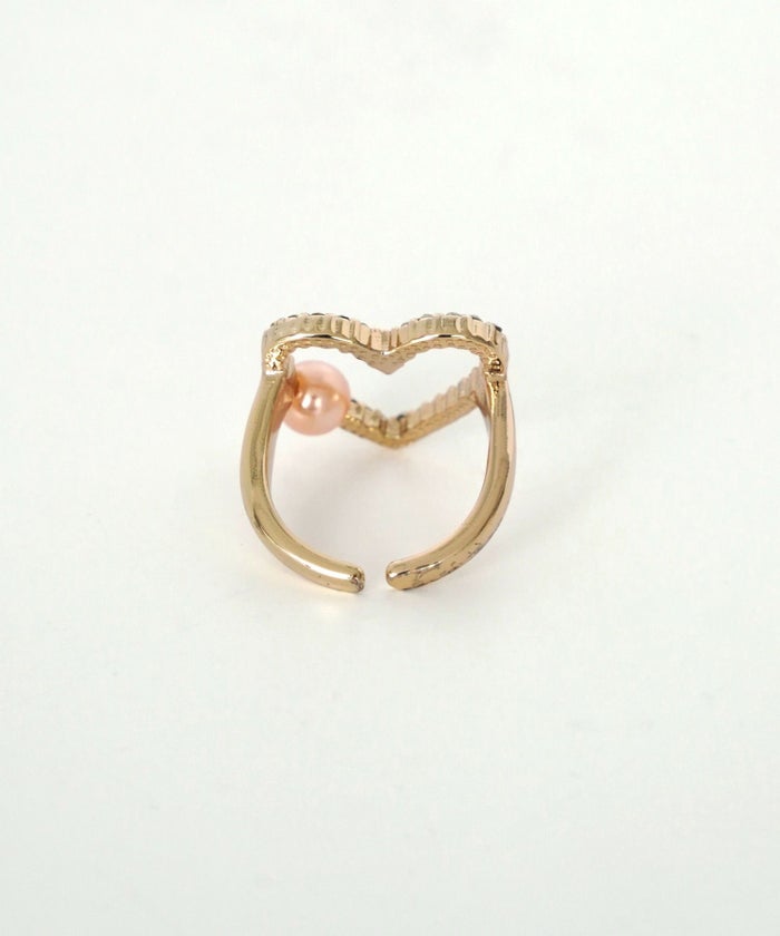 レディース/リング/ファッションリング/樹脂パール/カラーパール/イミテーション/ビジュー/春/夏/秋/冬/ゴールド