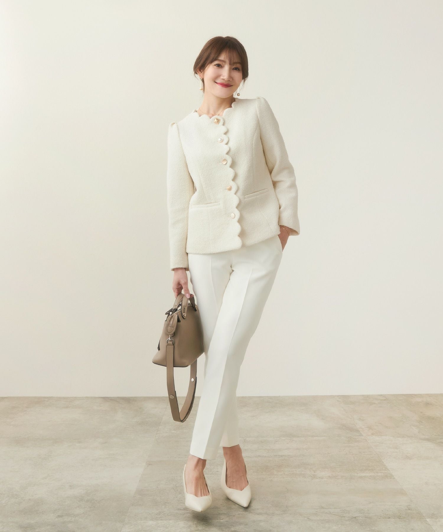 スカラップ バラエティボタン ジャケット Liala×PG 全2色｜lpg241-1861