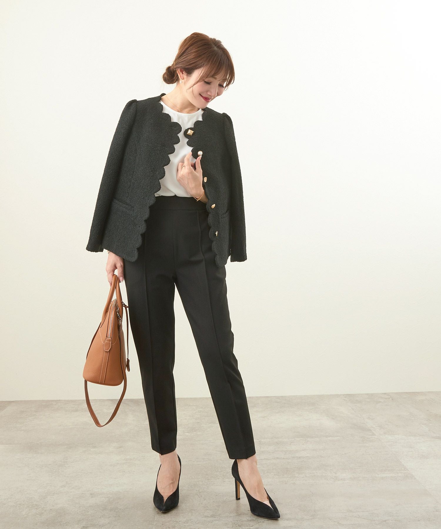 スカラップ バラエティボタン ジャケット Liala×PG 全2色｜lpg241-1861