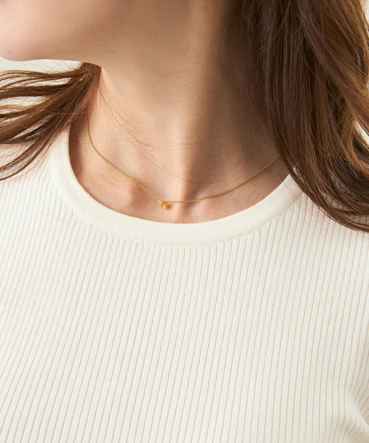 手洗い可/トップス/リブニット/長袖/パワーショルダー/タック/大人/上品/可愛い