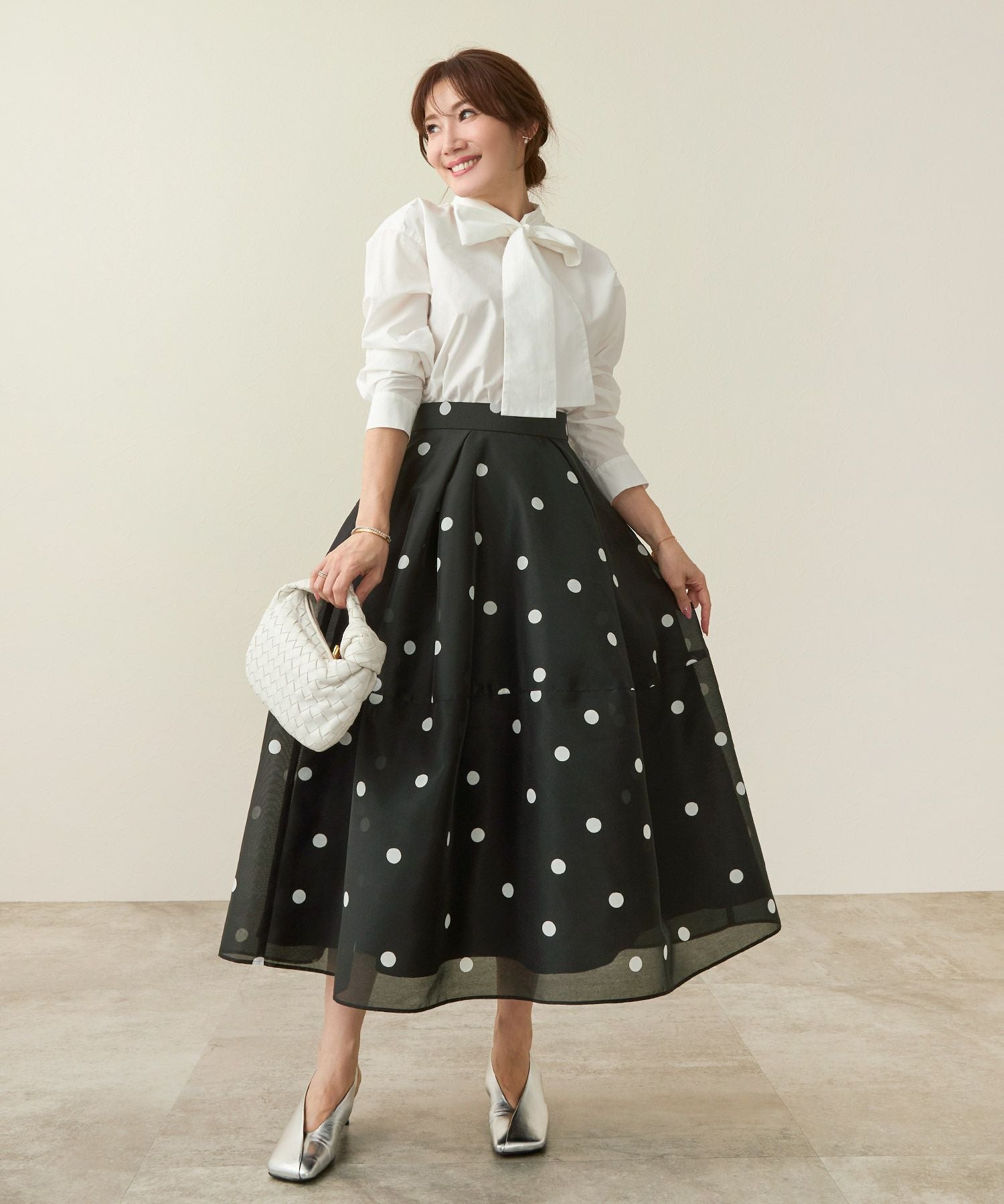 水玉 フレア スカート Liala×PG 全2色｜lpg611-1847【3】 - フレア商品