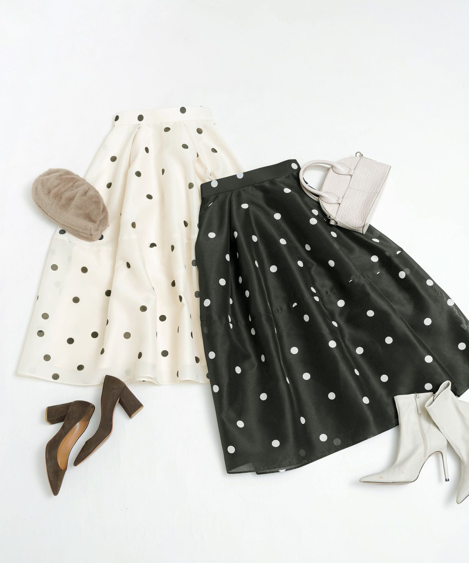 水玉 フレア スカート Liala×PG 全2色｜lpg611-1847【3】 - フレア商品