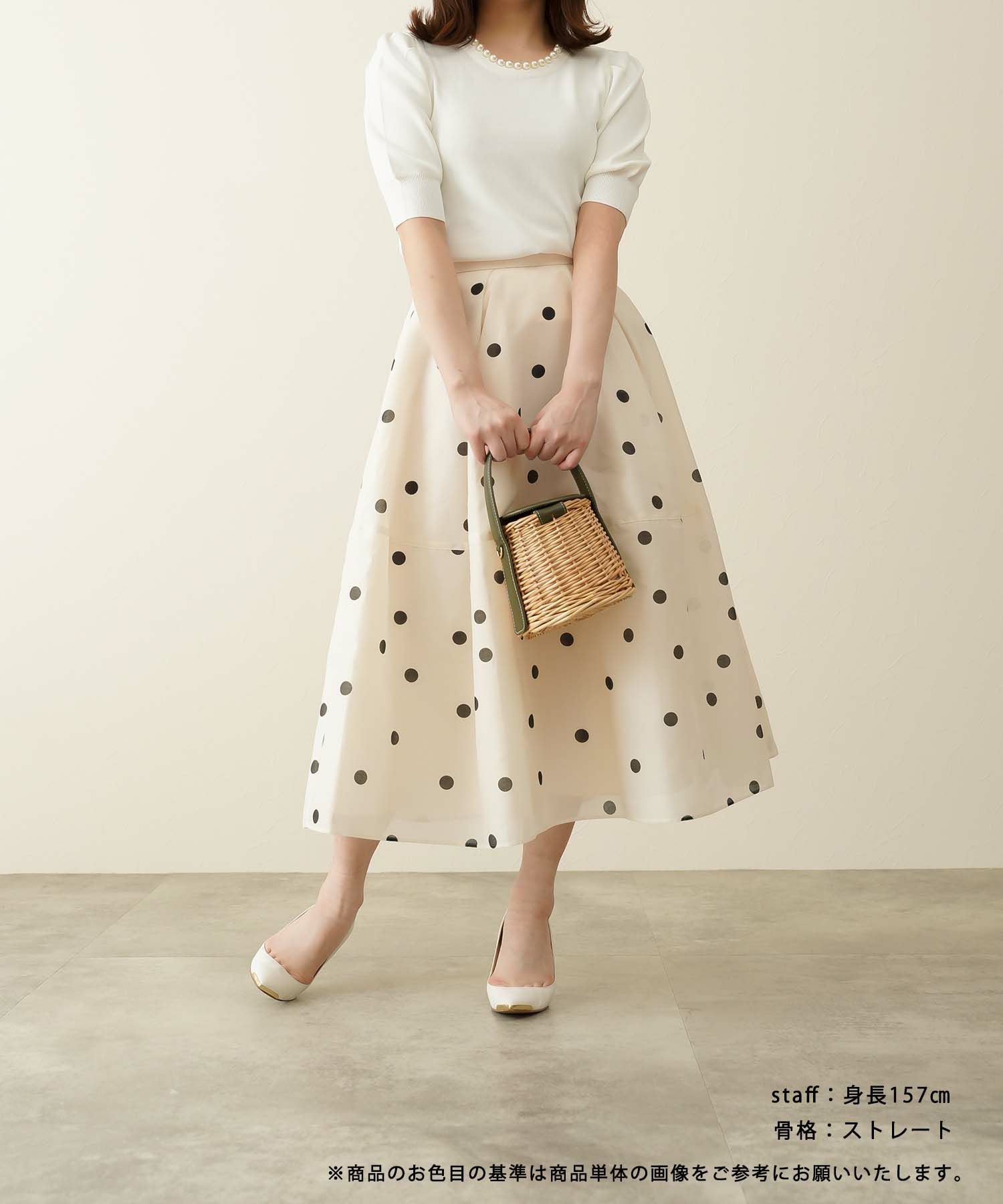 水玉 フレア スカート Liala×PG 全2色｜lpg611-1847【3】 - フレア商品