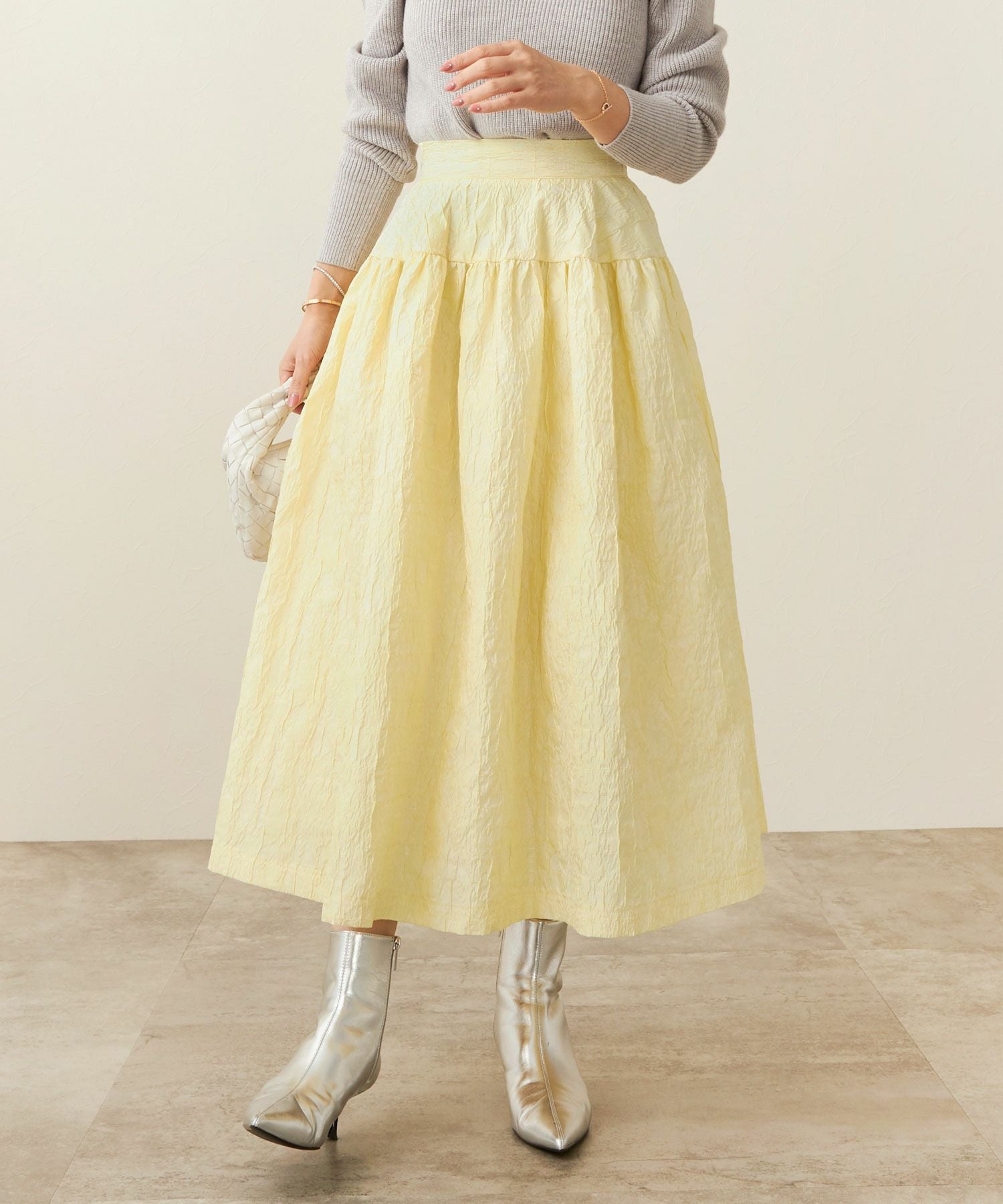 ふんわり ジャガード スカート Liala×PG 全3色｜lpg611-1873【2】