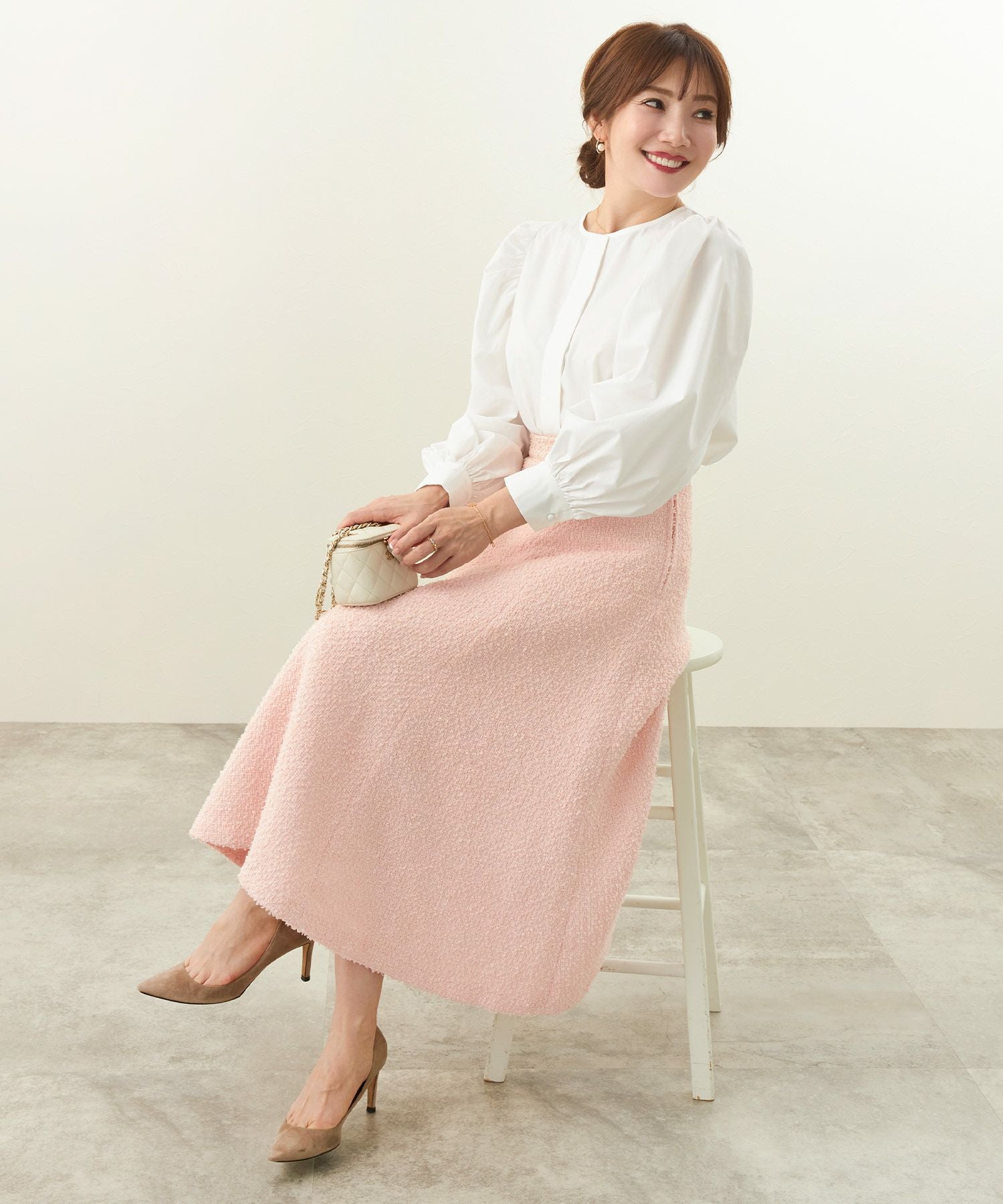 ツイード セミフレア スカート Liala×PG 全3色｜lpg611-1875【1