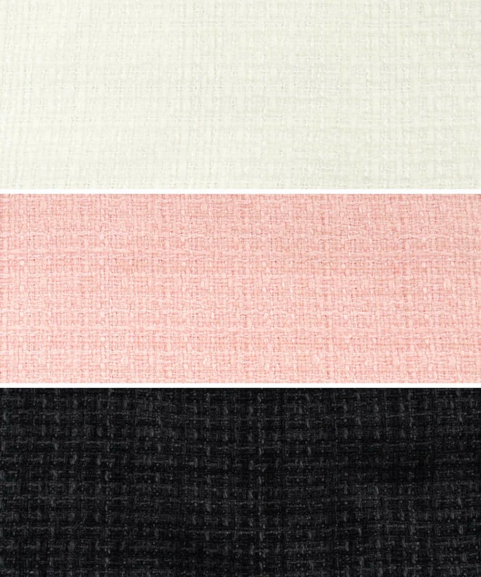 ワンピース/ツイード/フィット&フレア/タック/背中心ファスナー/ホワイト/白/ピンク/ブラック/S/M/秋/冬/春/可愛い/かわいい/華やか/大人/上品/