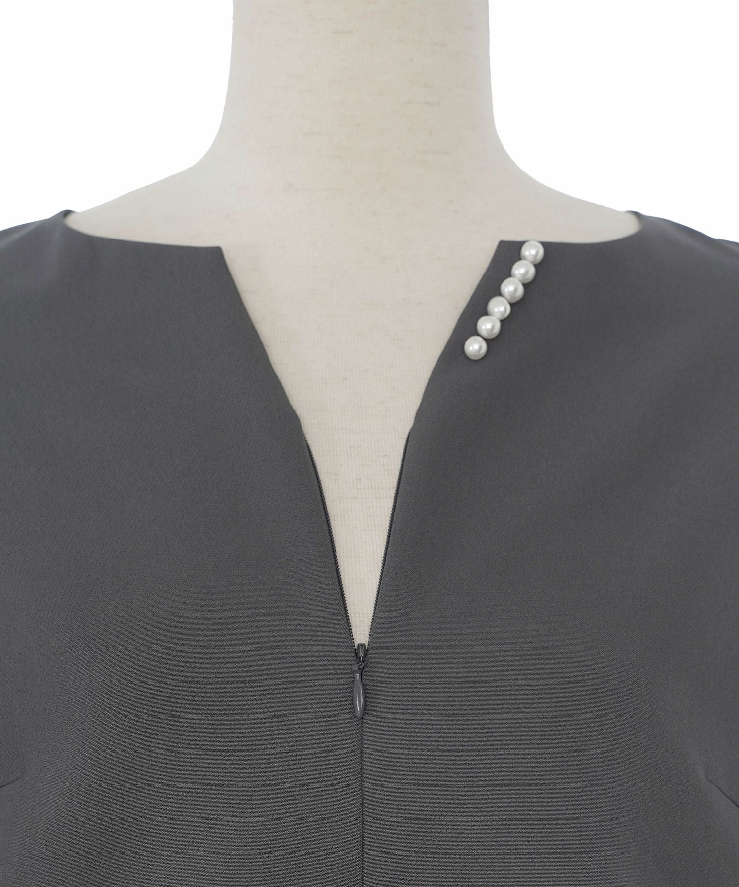 フロントファスナー スカラップ ワンピース le reve vaniller 全3色