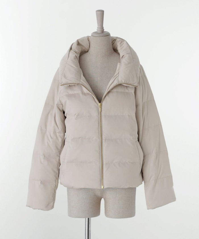 レディース/コート/アウター/ダウン/フェザー/秋/冬/長袖/グレー/グレージュ/ネイビー/M