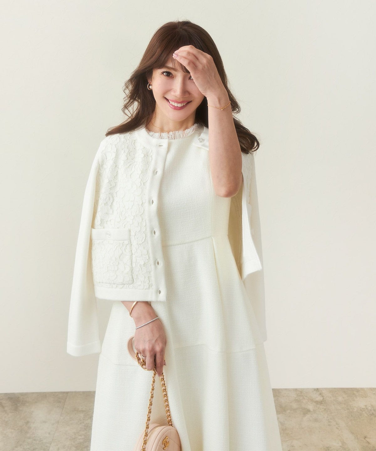 手洗い可/トップス/ニット/カーディガン/レース/ポケット付き/大人/可愛い/上品