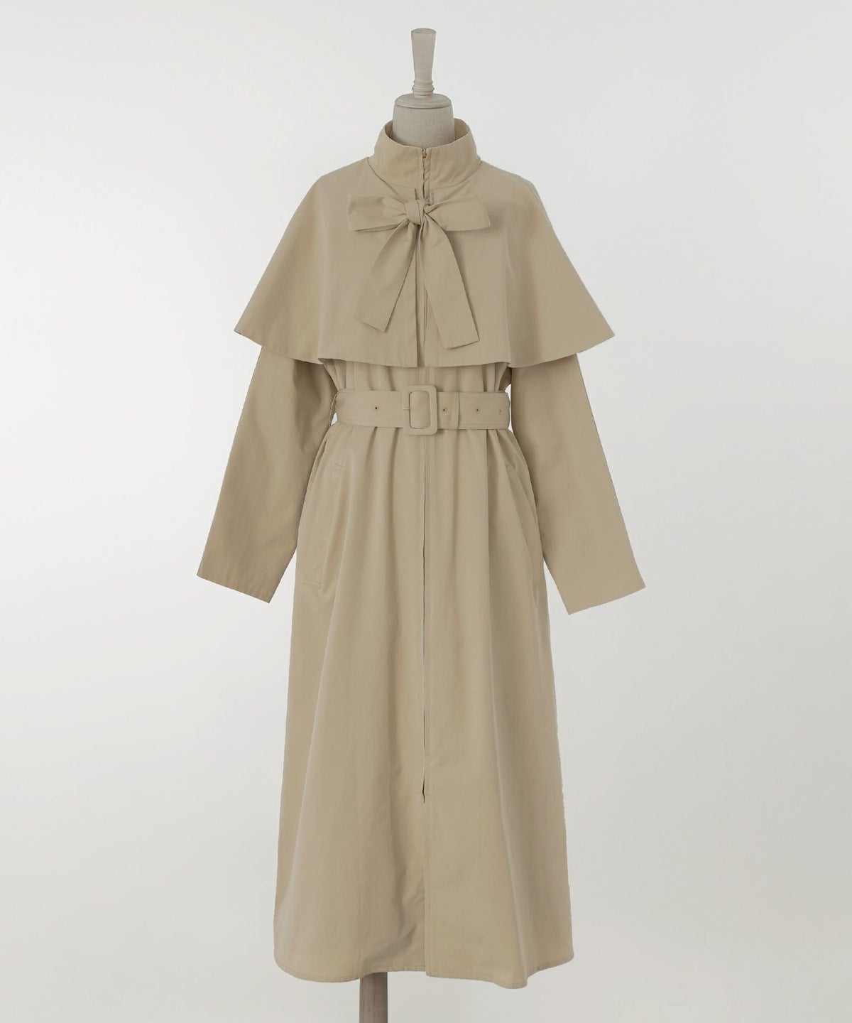 レディース/コート/アウター/トレンチコート/秋/春/長袖/ベージュ/マリンブルー