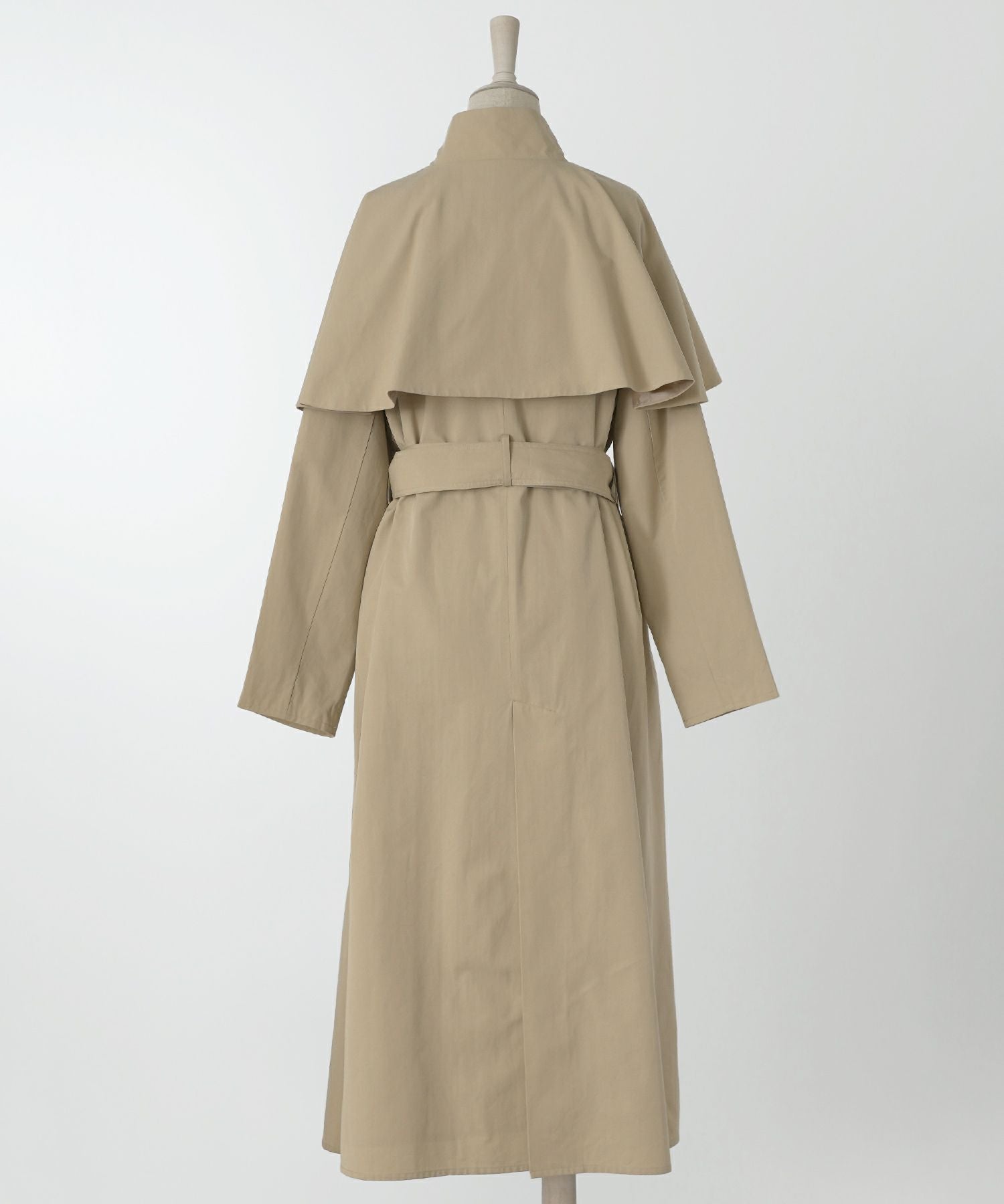 TIME-SALE フロントジップ ケープ トレンチコート HUIT 全2色｜hit111