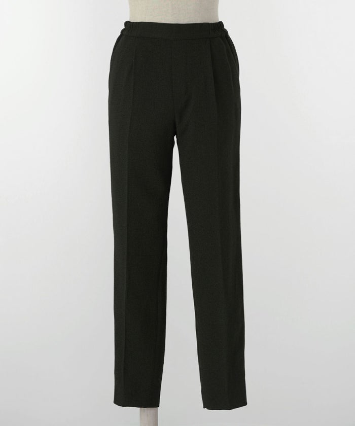 レディース/パンツ/ボトムス/スティックパンツ/センタープレス/ツイード/春/夏/秋/冬/グレー/ブラック