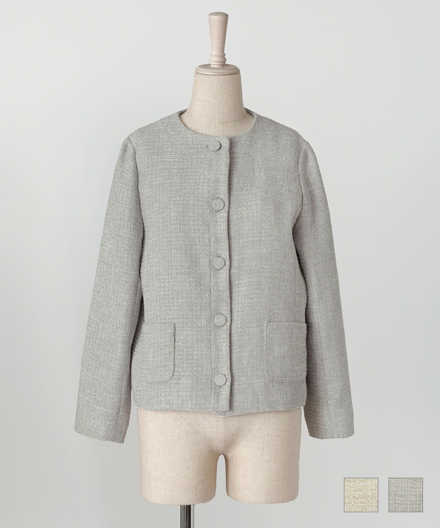 ツイード ジャケット HUIT 全2色｜hit211-0071【1】 - ノーカラー商品