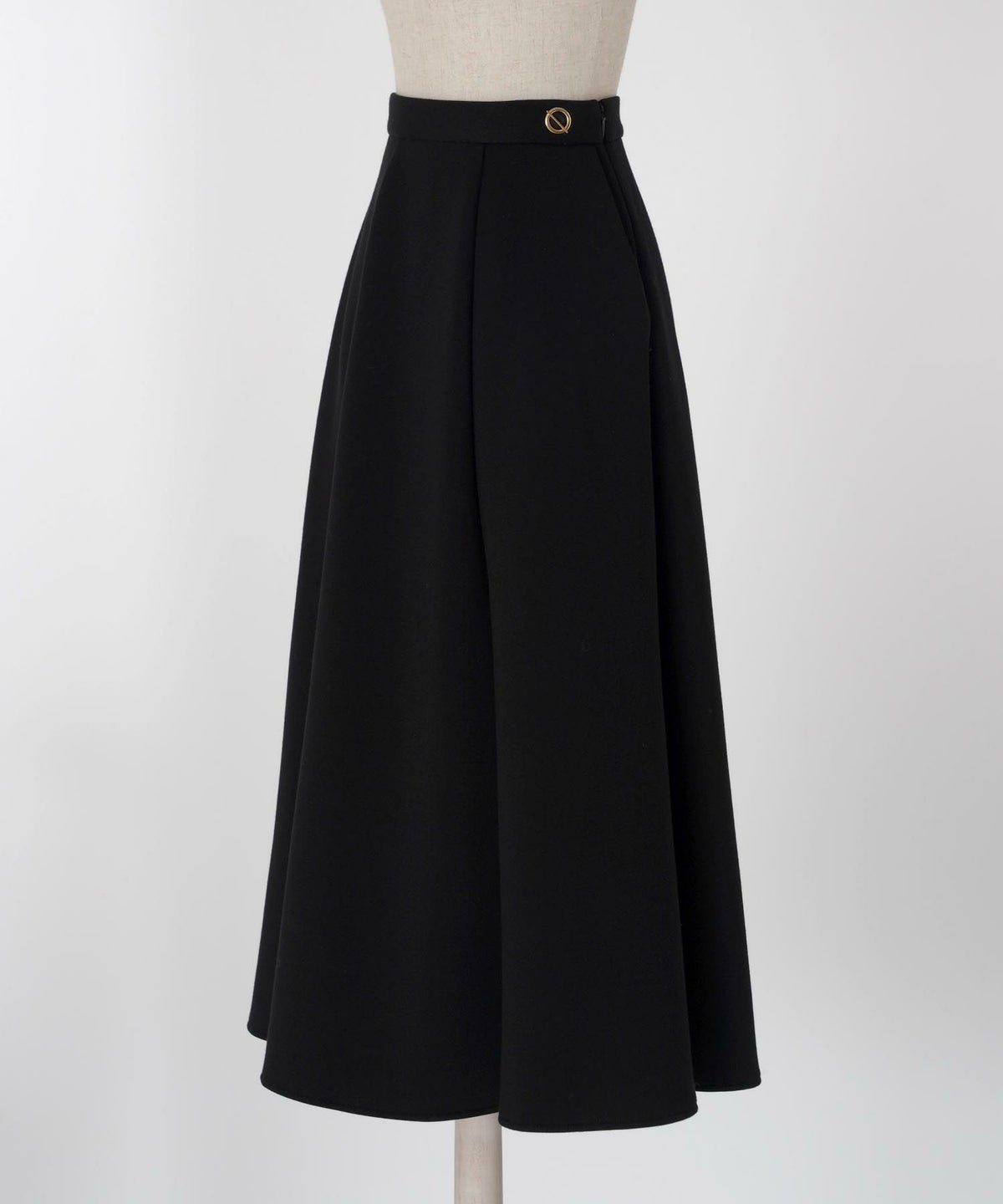 レディース/スカート/フレアライン/リングバックル/ボンディング/ロング丈/春/夏/秋/冬/ベージュ/ブラック