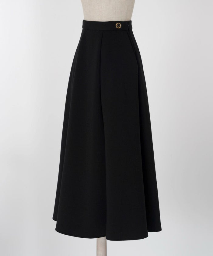 レディース/スカート/フレアライン/リングバックル/ボンディング/ロング丈/春/夏/秋/冬/ベージュ/ブラック