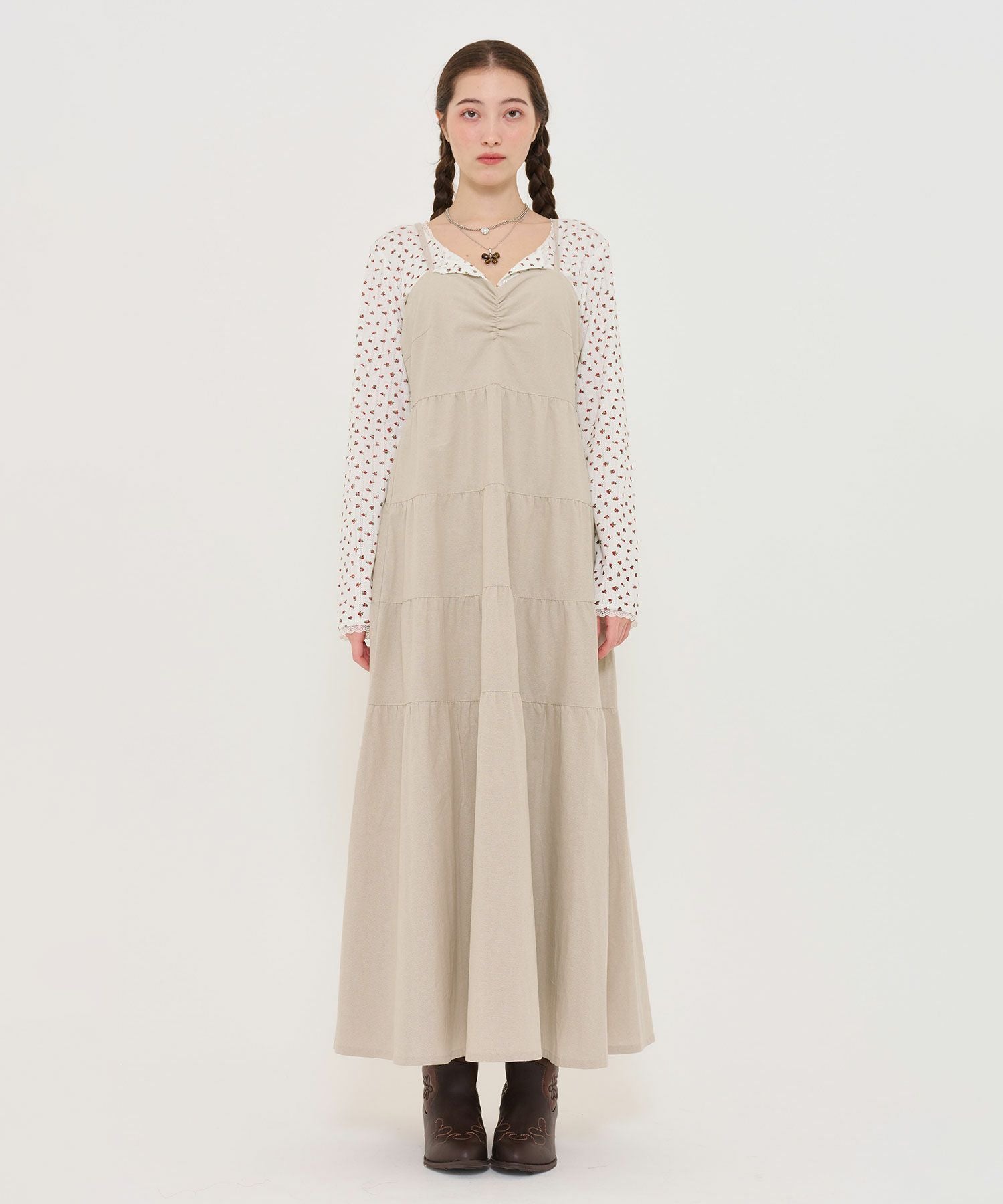 限定Price！SALE ティアード キャミソールワンピース TINA：JOJUN 全2