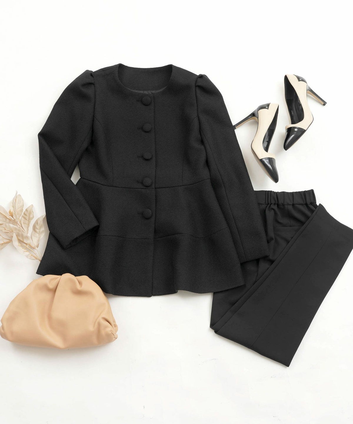 トップス/ジャケット/長袖/コクーン/くるみボタン/オケージョン対応/釦/大人可愛い