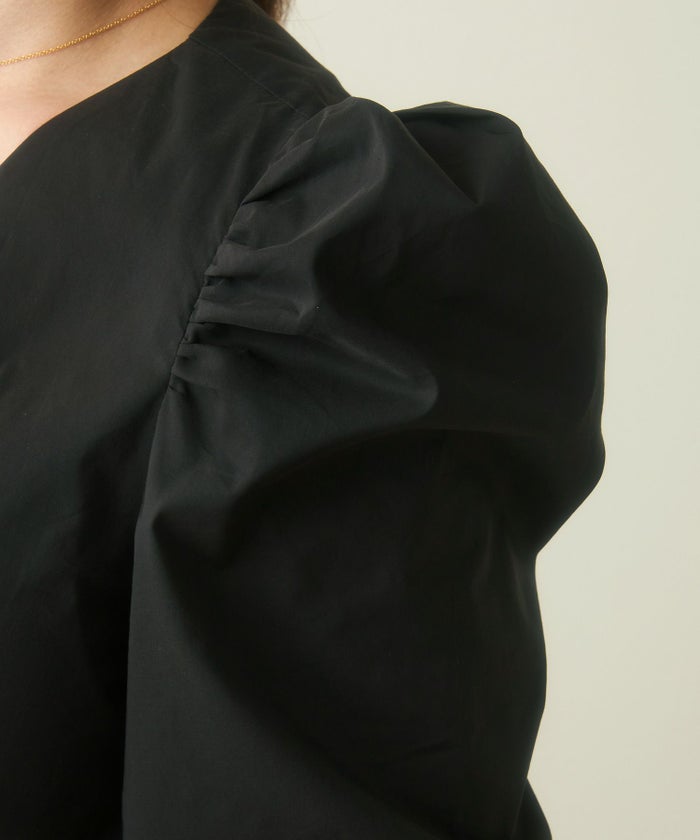 手洗い可/トップス/ブラウス/長袖/カシュクール/ペプラム/リボン/大人/上品/可愛い