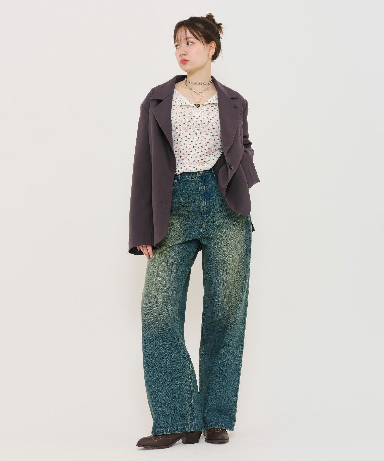 Special-Price-SALE ハート刺繍入り テーラードジャケット TINA：JOJUN