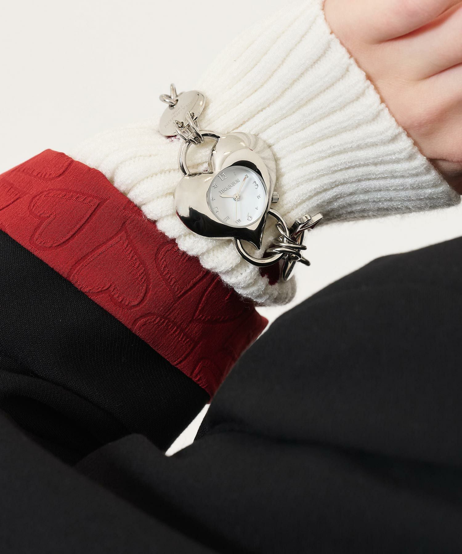 【期間限定お値下げ中】TINA：JOJUN ハート型 時計ブレスレット ハート型 時計ブレスレット TINA：JOJUN 全1色｜tnj915-0801【4】