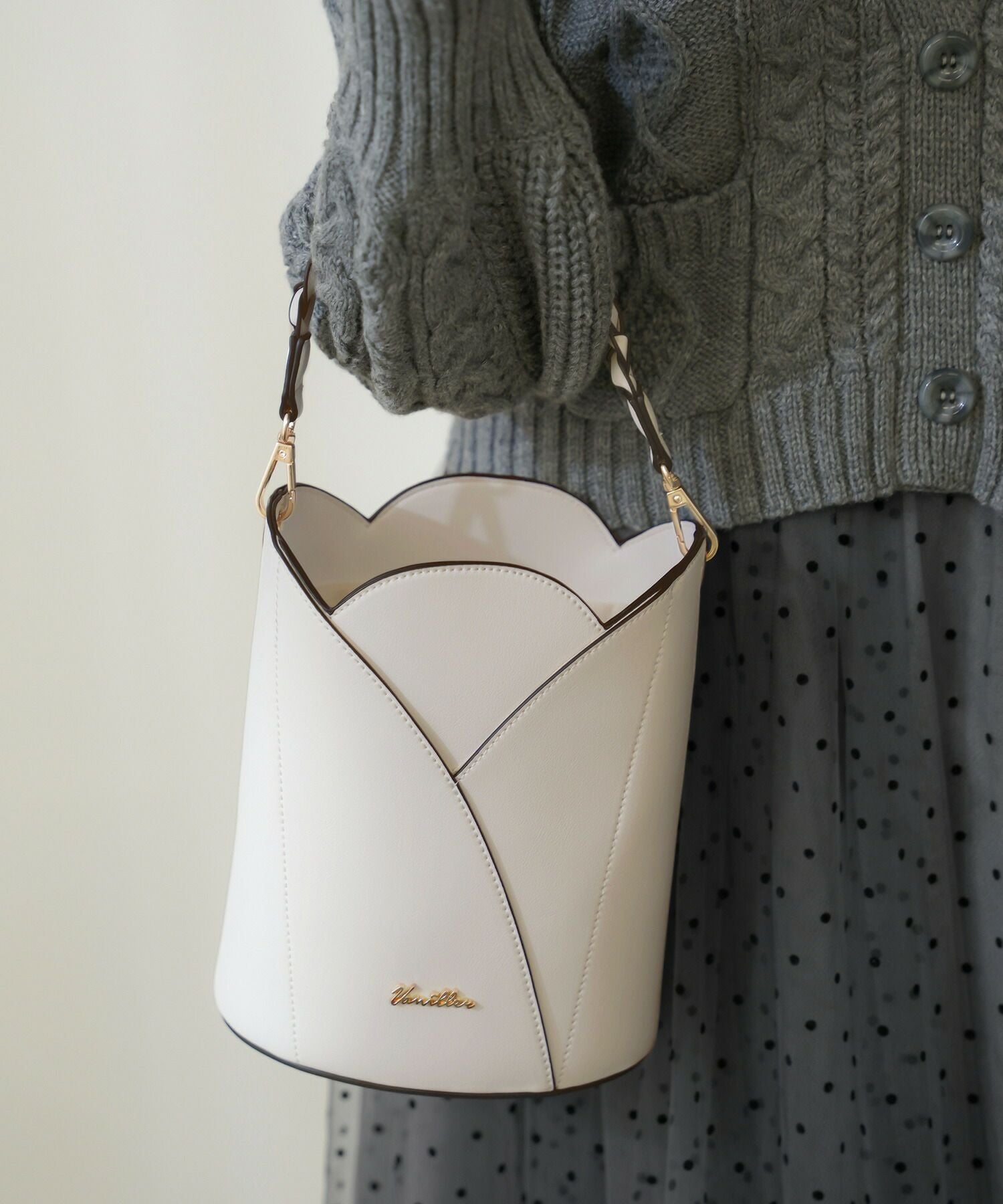 チューリップ バケット バッグ le reve vaniller 全3色｜lvn912-1775