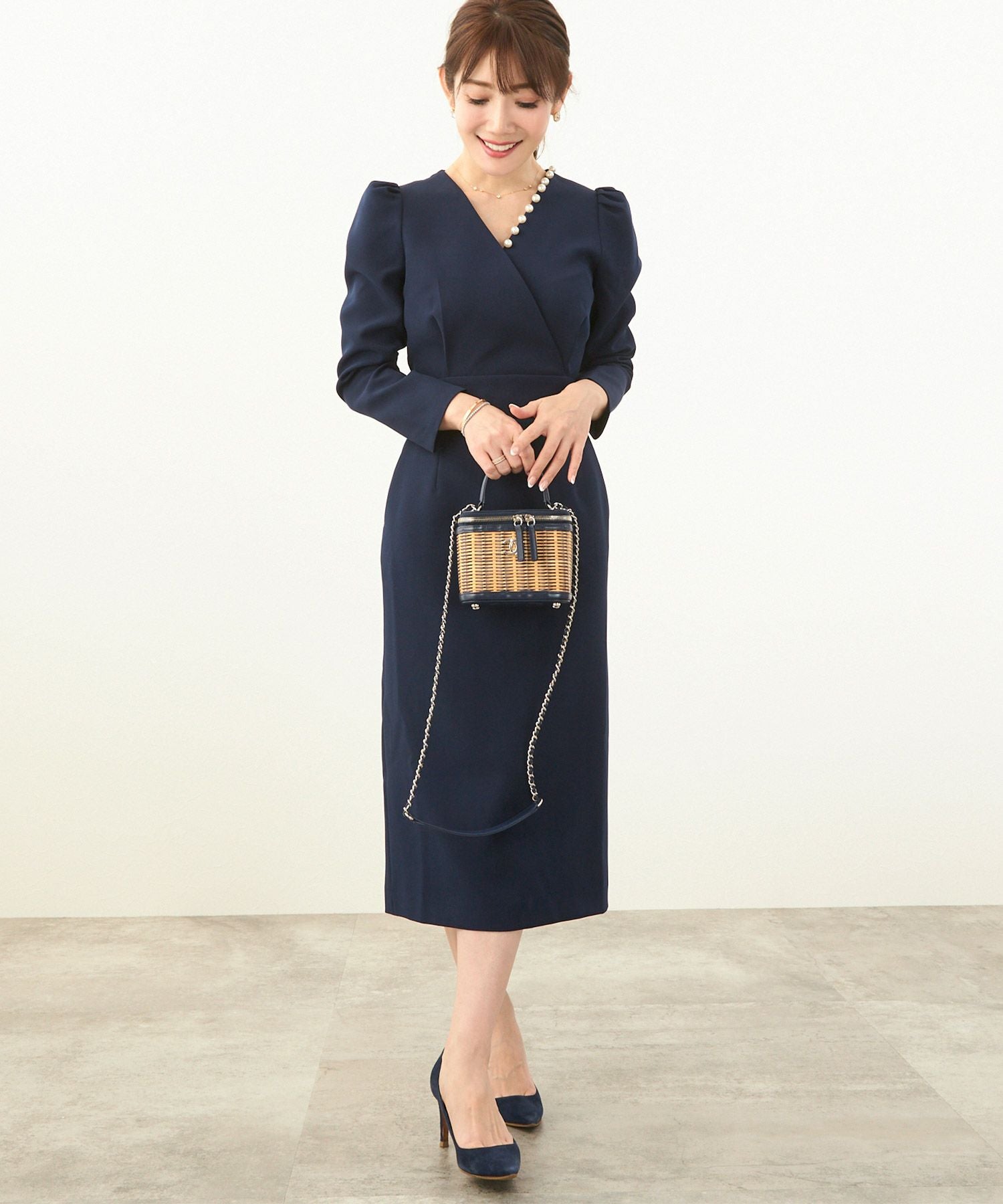 パール付き カシュクール ワンピース Liala×PG