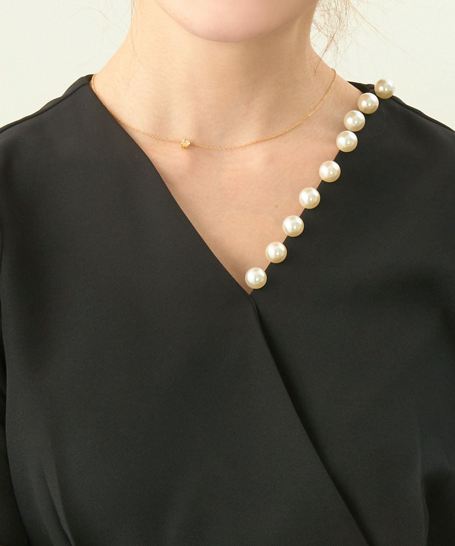 パール付き カシュクール ワンピース Liala×PG 全5色｜lpg311-1887【4】