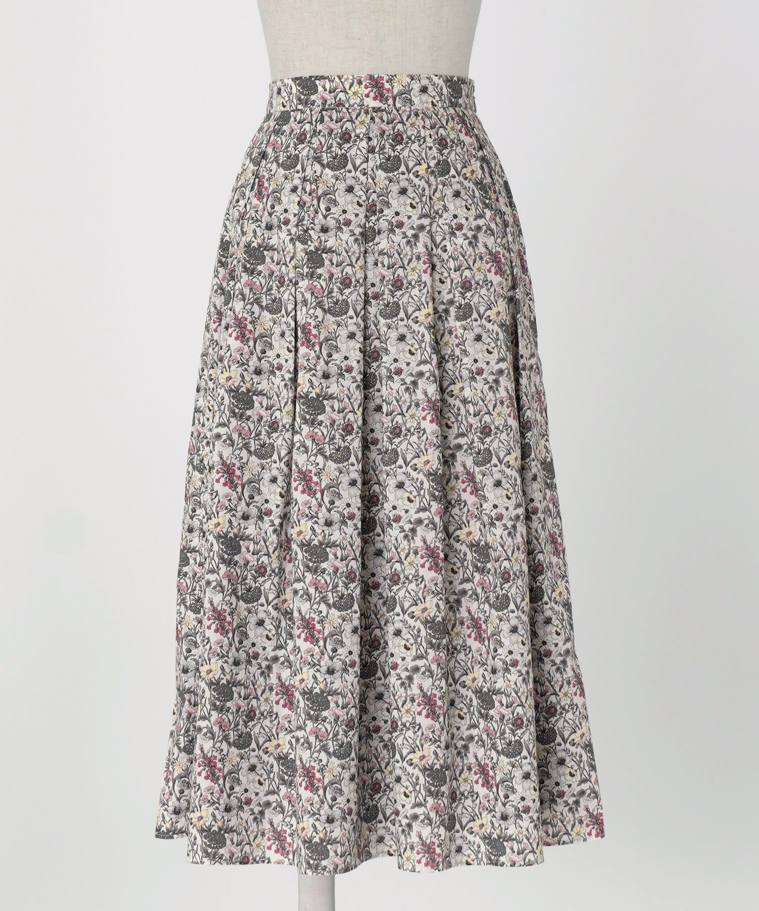 リバティ ボタニカル柄 タック スカート HUIT 全2色｜hit611-0070【4