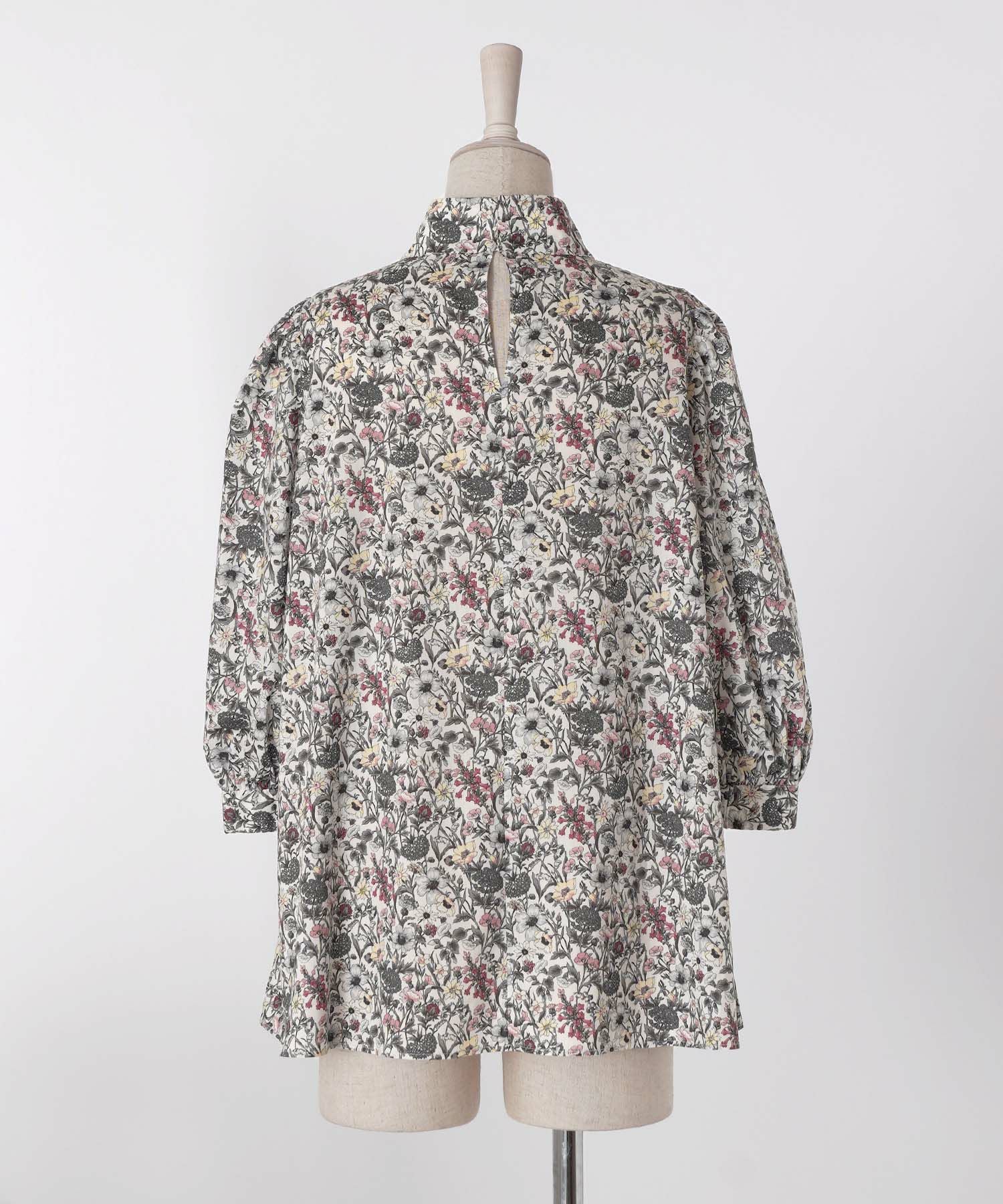 リバティ ボタニカル柄 2way リボンタイ ブラウス HUIT 全2色｜hit811