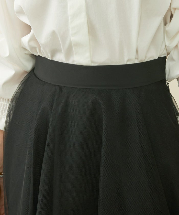 手洗い可/ボトムス/スカート/チュール/バルーン/ホック&ファスナー/大人/可愛い/上品
