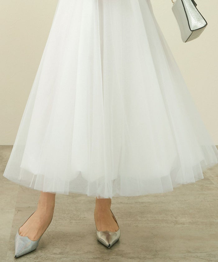 手洗い可/ボトムス/スカート/チュール/バルーン/ホック&ファスナー/大人/可愛い/上品