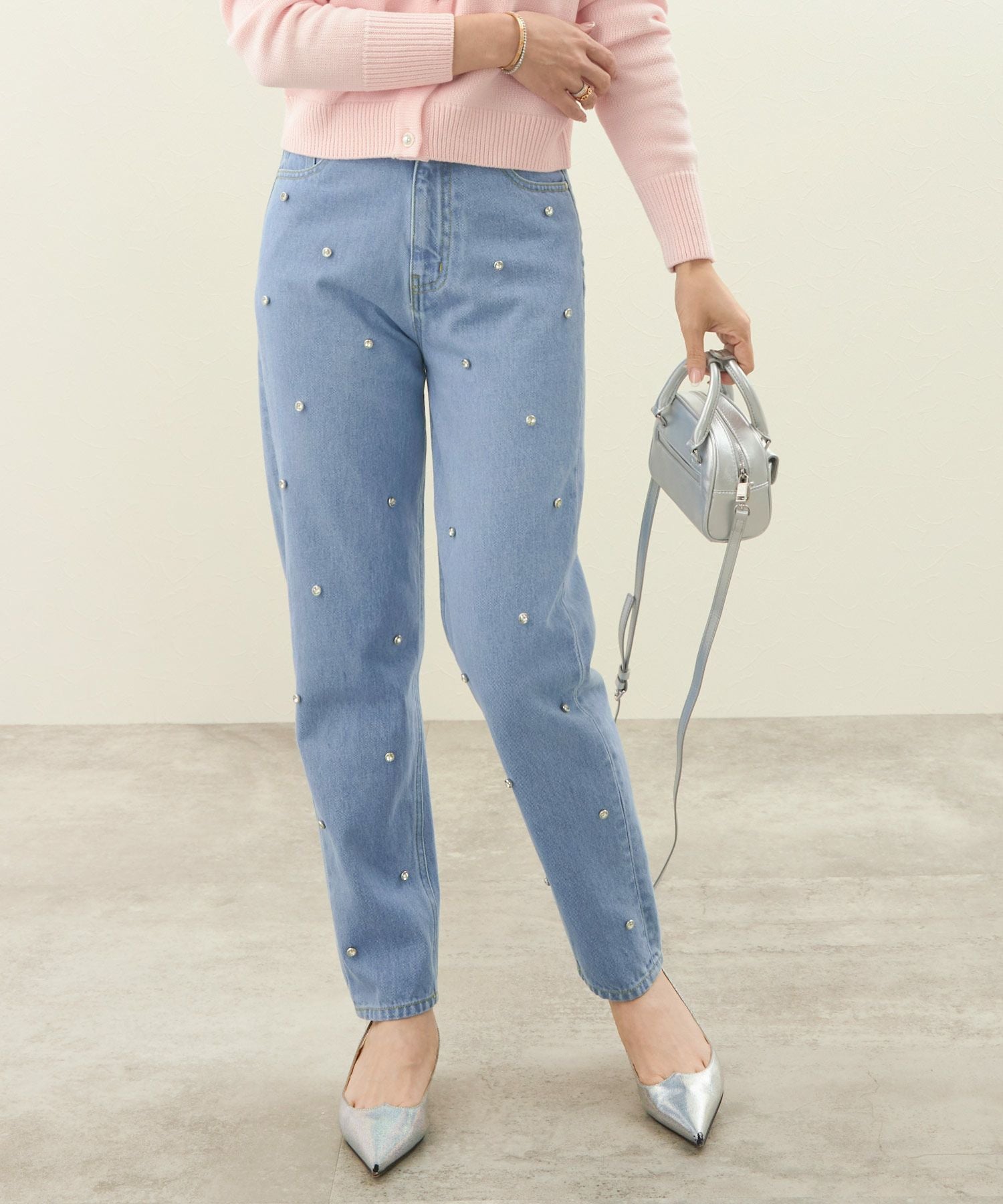 ラインストーン付き デニム パンツ Liala×PG 全2色｜lpg711-1886【4