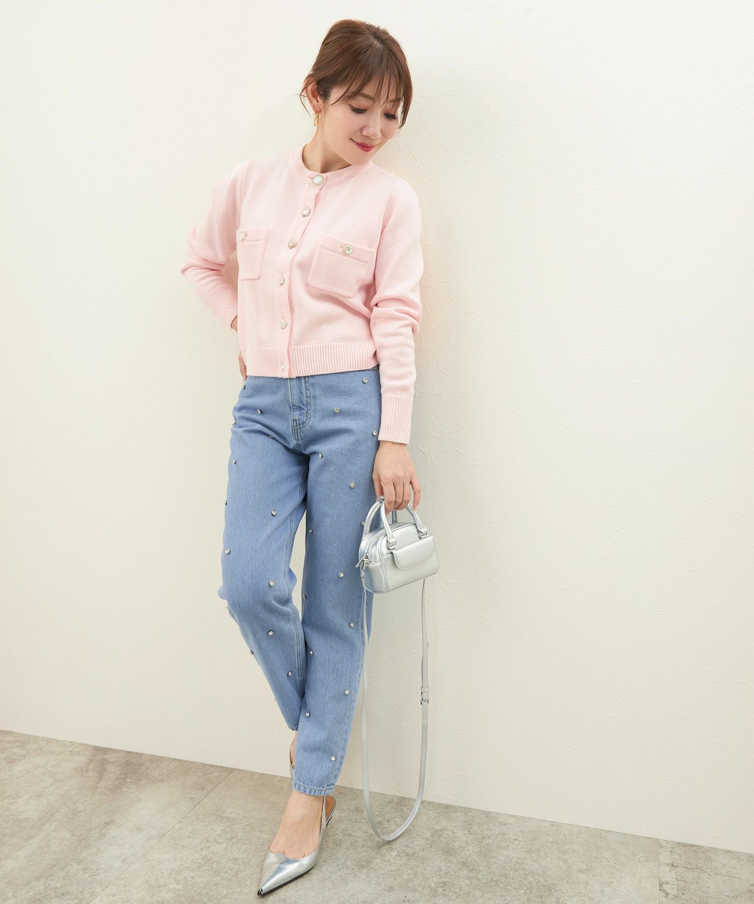 ラインストーン付き デニム パンツ Liala×PG 全2色｜lpg711-1886【4