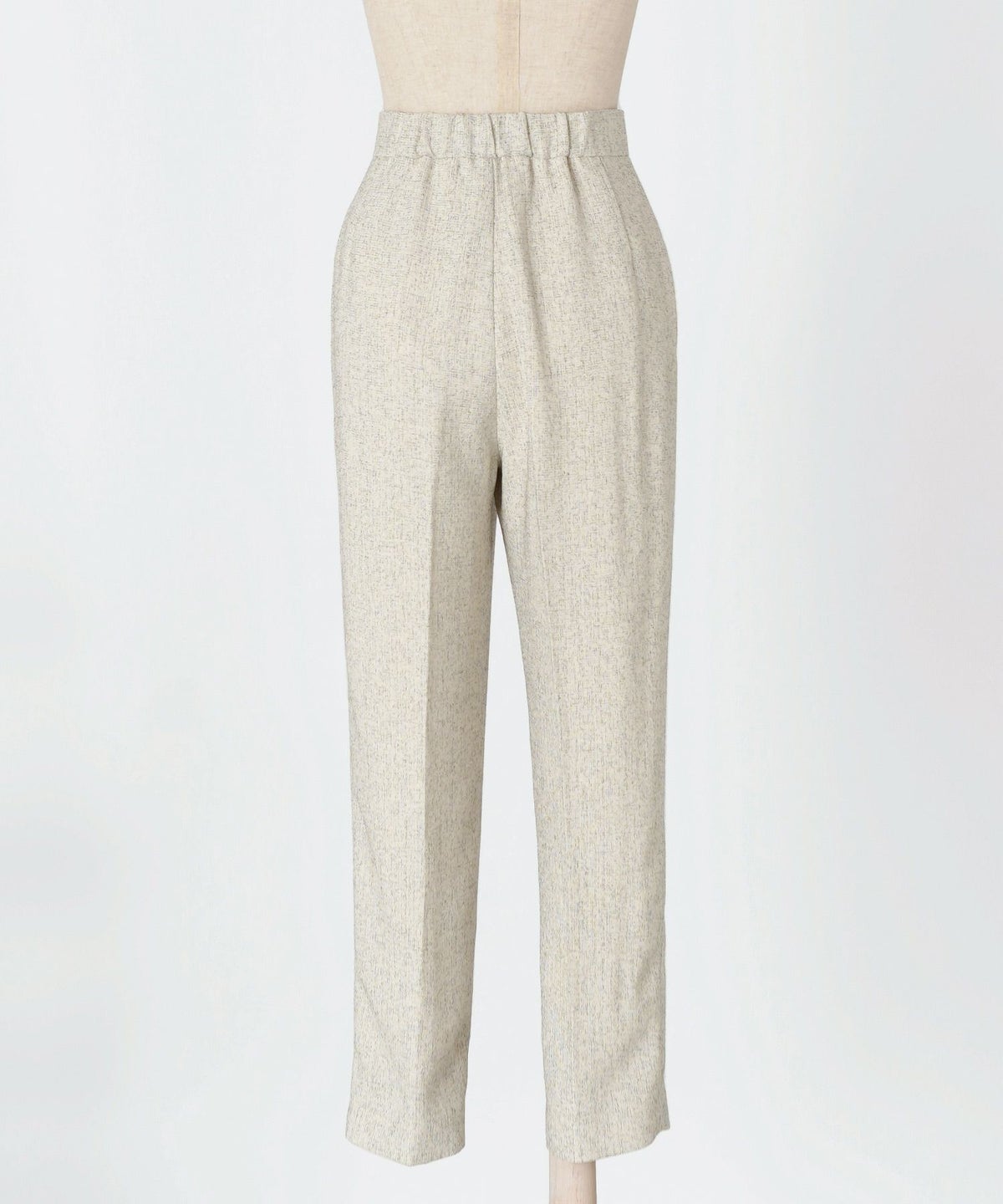 レディース/ボトムス/パンツ/オケージョン/フルレングス/ツイード/春/夏/秋/冬/アイボリーミックス/ネイビーミックス