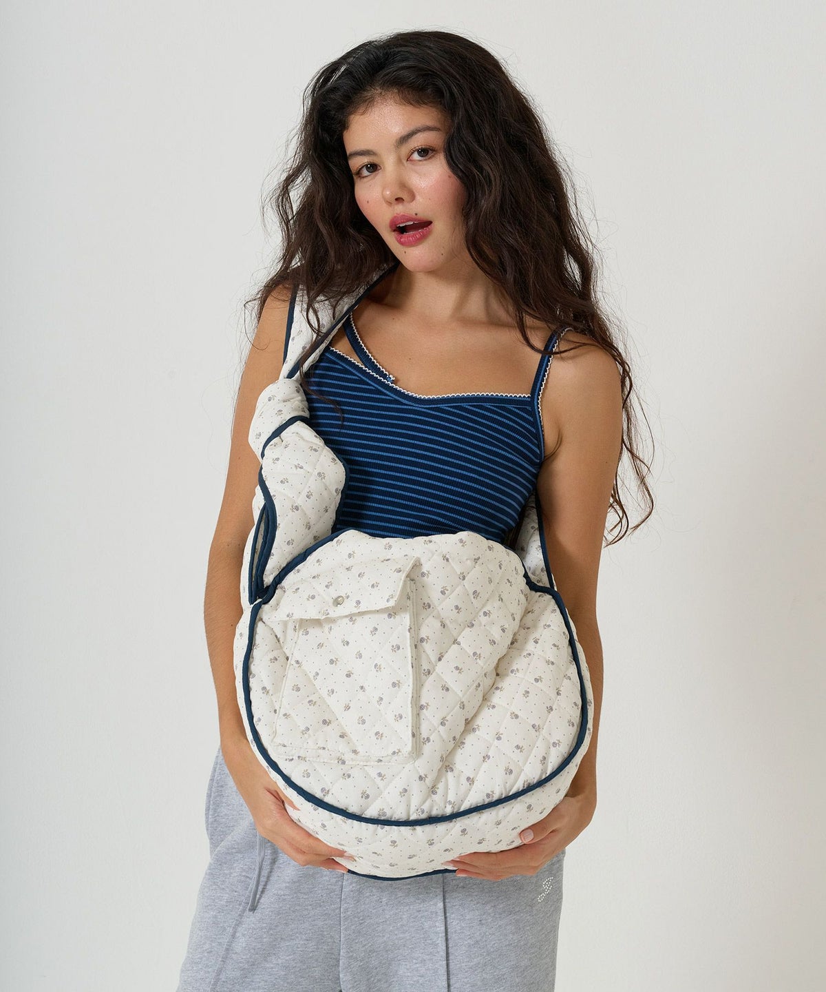 バッグ/パデッドバッグ/花柄/ショルダー