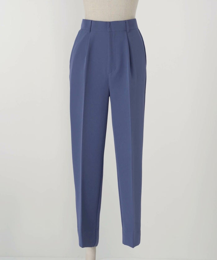 レディース/ボトムス/パンツ/テーパードパンツ/ダブルクロス/フルレングス/春/夏/秋/冬/グレージュ/ブルー/グレー