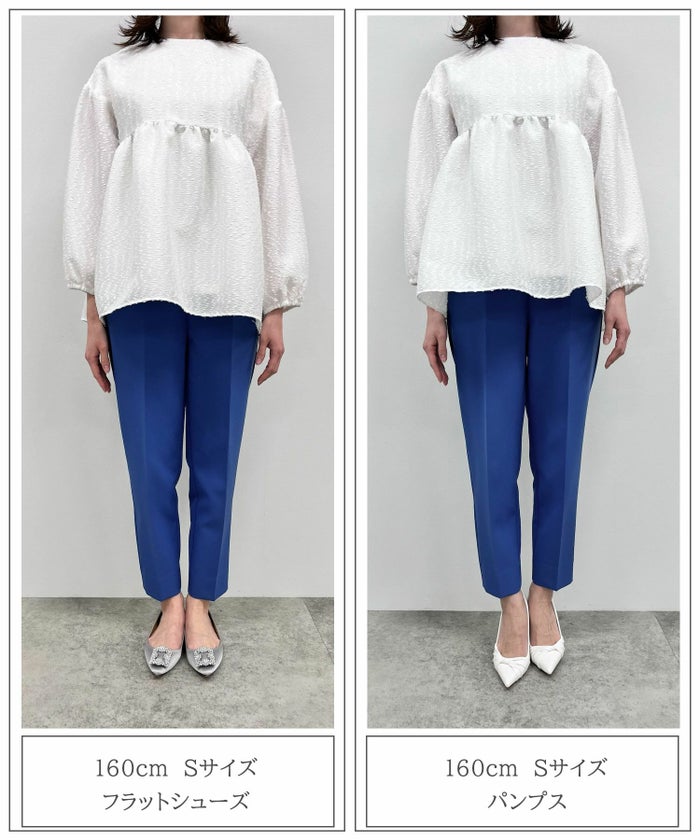 レディース/ボトムス/パンツ/テーパードパンツ/ダブルクロス/フルレングス/春/夏/秋/冬/グレージュ/ブルー/グレー