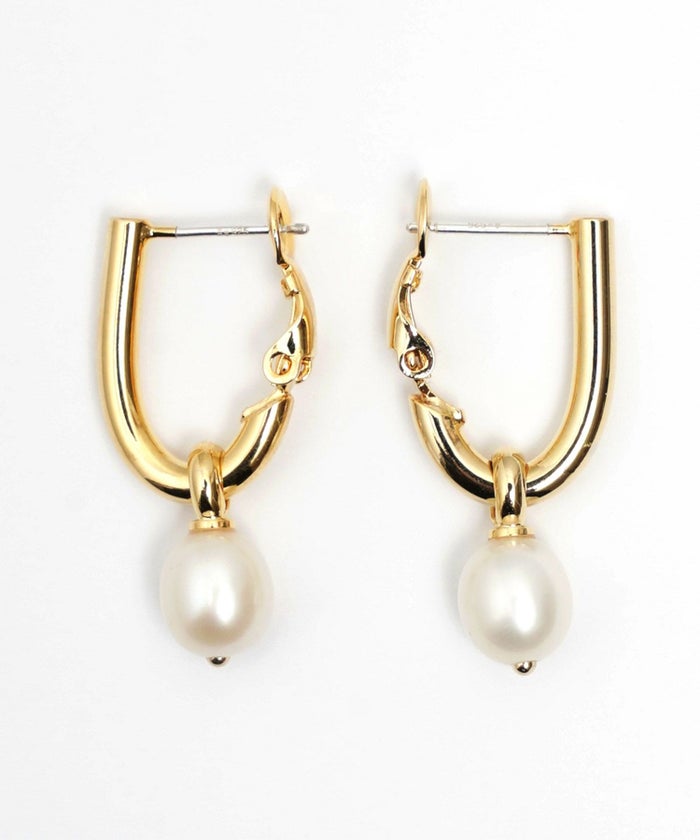 シンプル ドロップ ピアス Simple Drop Pierce 真鍮 チタンポスト 淡水パール シンプル ドロップ ピアス Simple Drop Pierce （Liala）