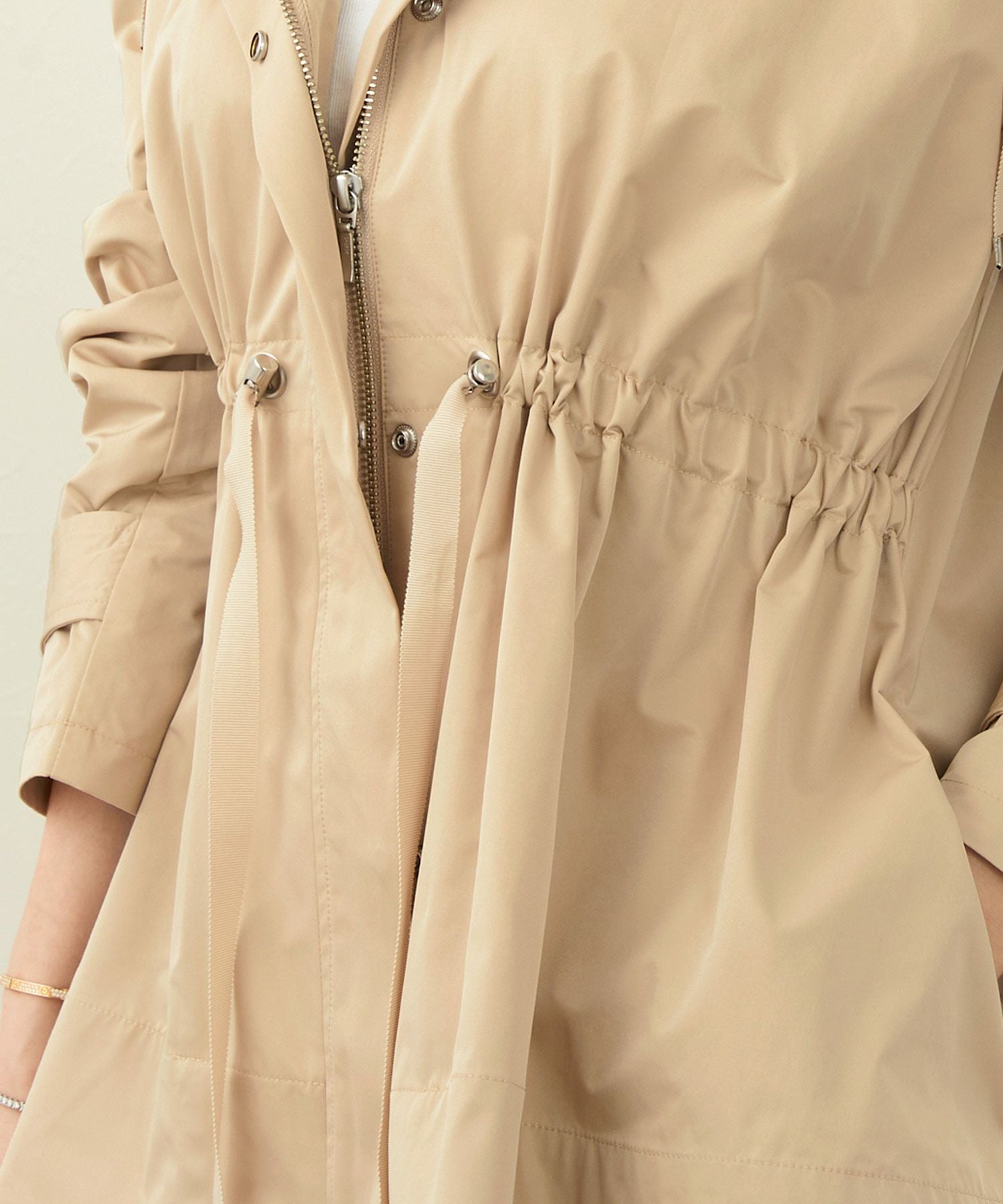 撥水加工 ドロスト フード付きZIP UP ジャケット Liala×PG 全2色