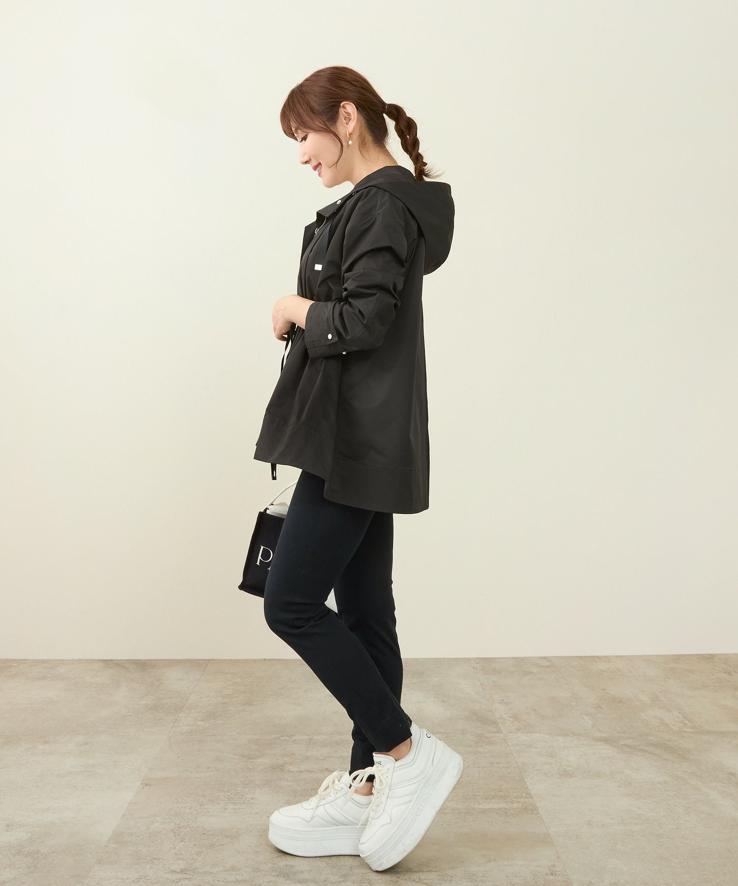 撥水加工 ドロスト フード付きZIP UP ジャケット Liala×PG 全2色