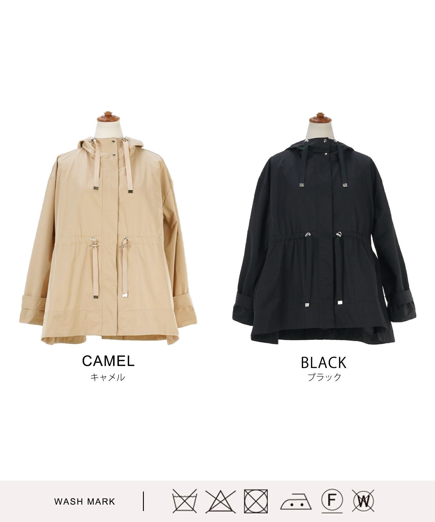 撥水加工 ドロスト フード付きZIP UP ジャケット Liala×PG 全2色