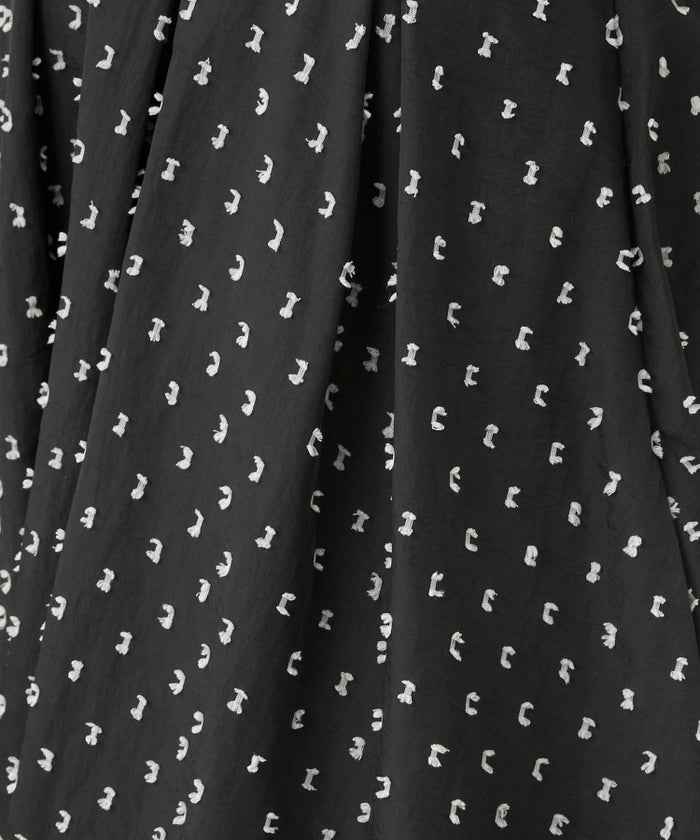 スカートレディースウエストゴムホックファスナードット水玉きれいめオフィス白黒かわいいジョイントスペース