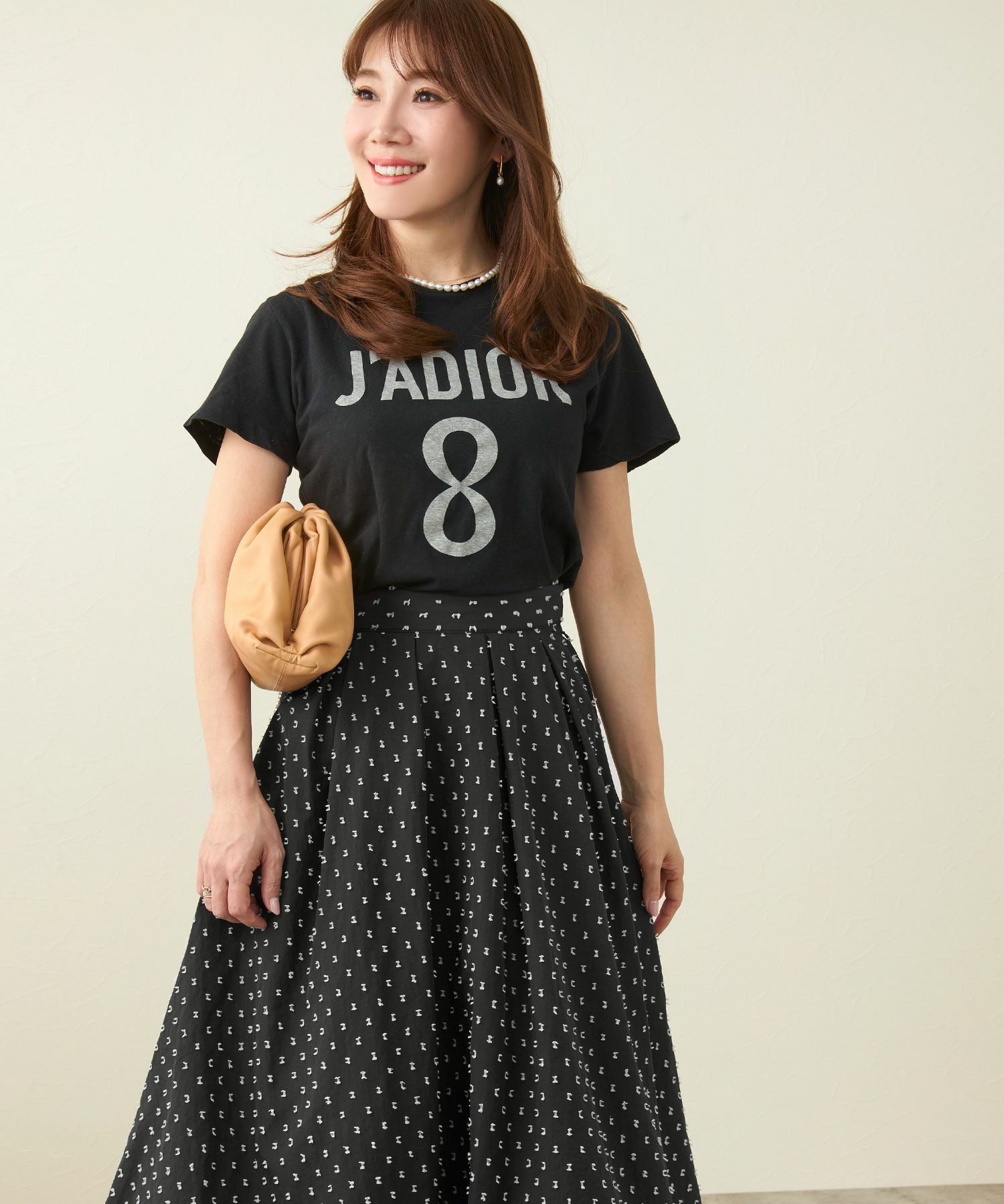 OUTLET-SALE フリンジ ドット バルーン スカート Liala×PG 全2色